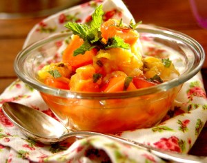 pineapple  and papaja salad