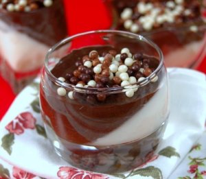 dessert de duo de chocolat