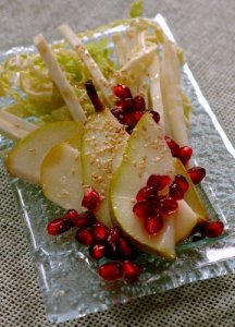 celeriac, cabbage and pear salad with pomegranats 2