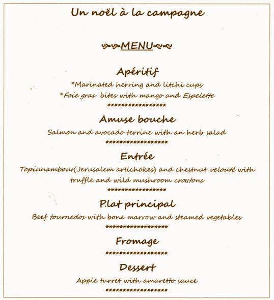 menu-un noël à la campagne
